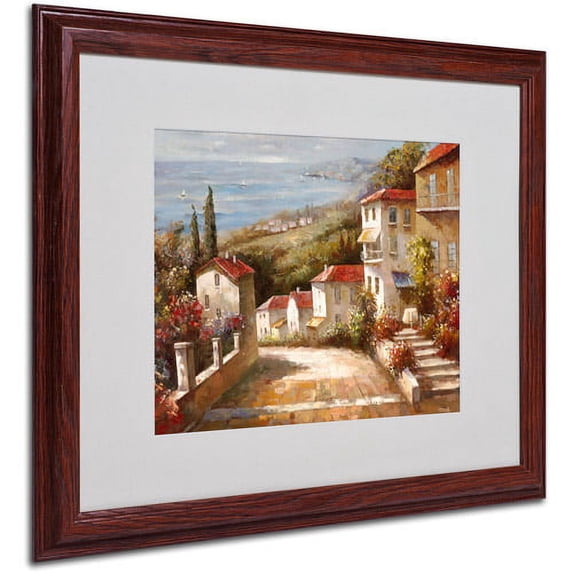 Matted art under acrylic in a wood frame