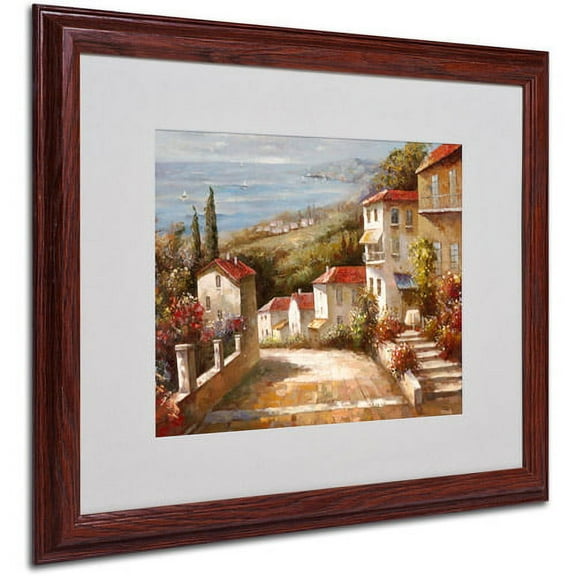 Matted art under acrylic in a wood frame