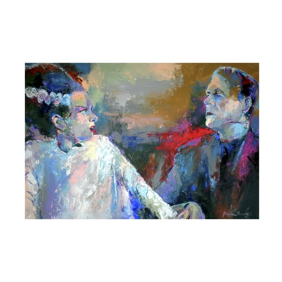Trademark Fine Art Richard Wallich Frankenstein and His Wife Canvas Wall Art - 30x47
