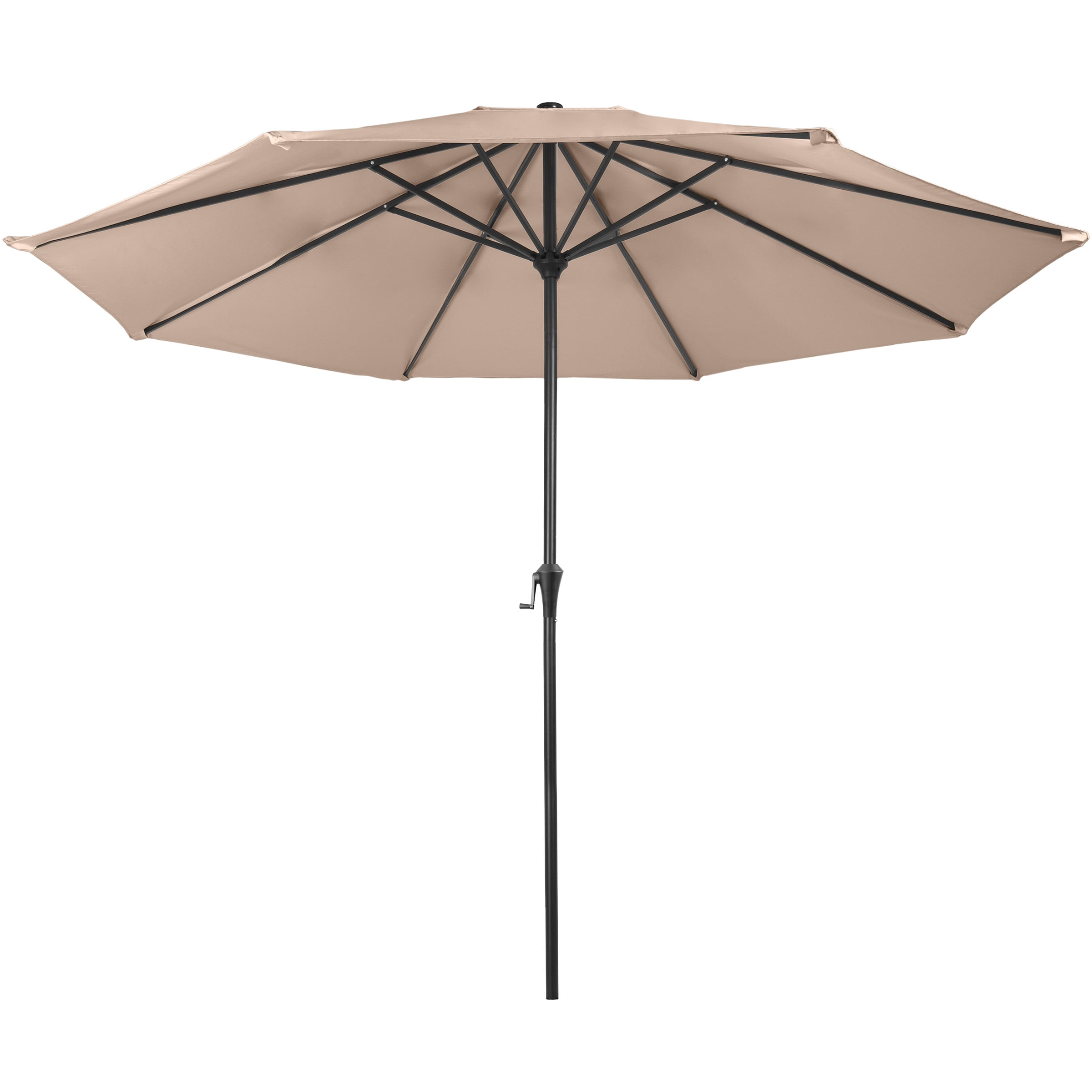 Pure Garden 9FT Outdoor Vented Patio Umbrella with Easy Crank (Sand)