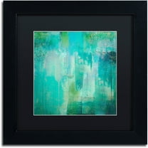 Color Bakery 'Aqua Circumstance' Black Matted Framed Art