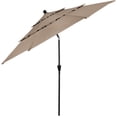 thumbnail image 1 of Pure Garden 10 ft Patio Umbrella - 3-Tier Outdoor Sunshade with Tilt, Beige, 1 of 11