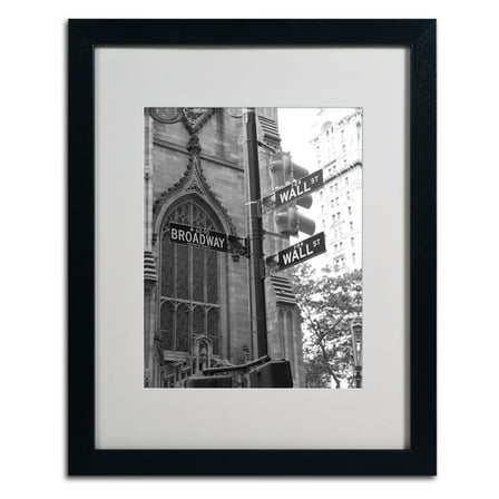 Matted art under acrylic in a black frame