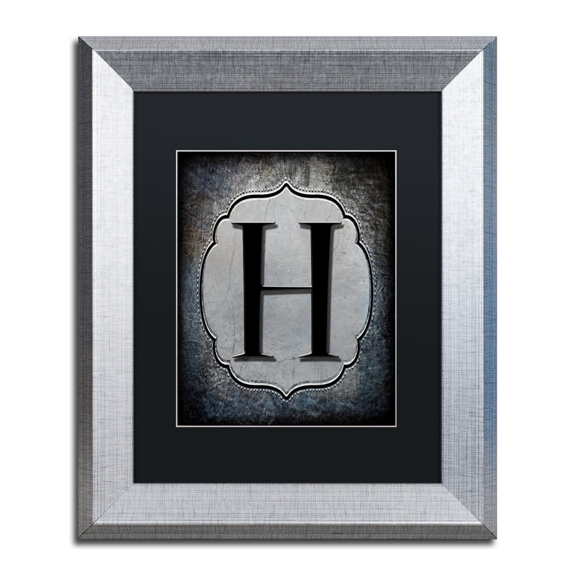 LightBoxJournal 'Letter H' Black Matted Framed Art