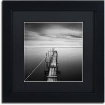 Moises Levy 'Direction' Black Matted Framed Art