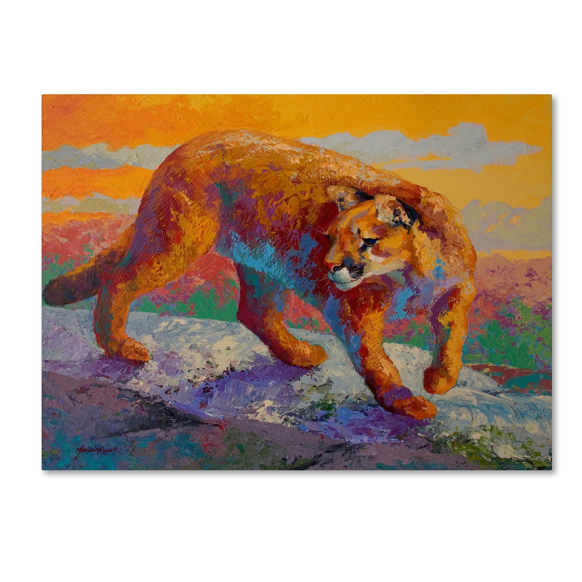 Marion Rose 'Ridge Cougar' Canvas Art