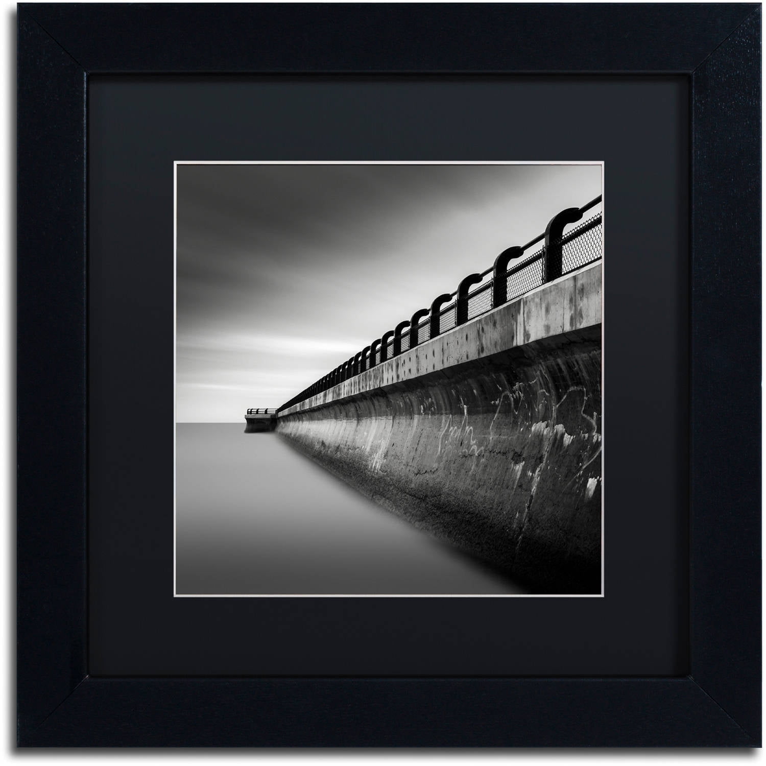 Dave MacVicar 'Water Works 2' Black Matted Framed Art