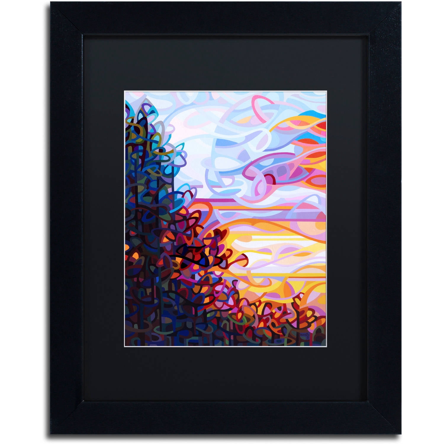 Mandy Budan 'Crescendo' Black Matted Framed Art