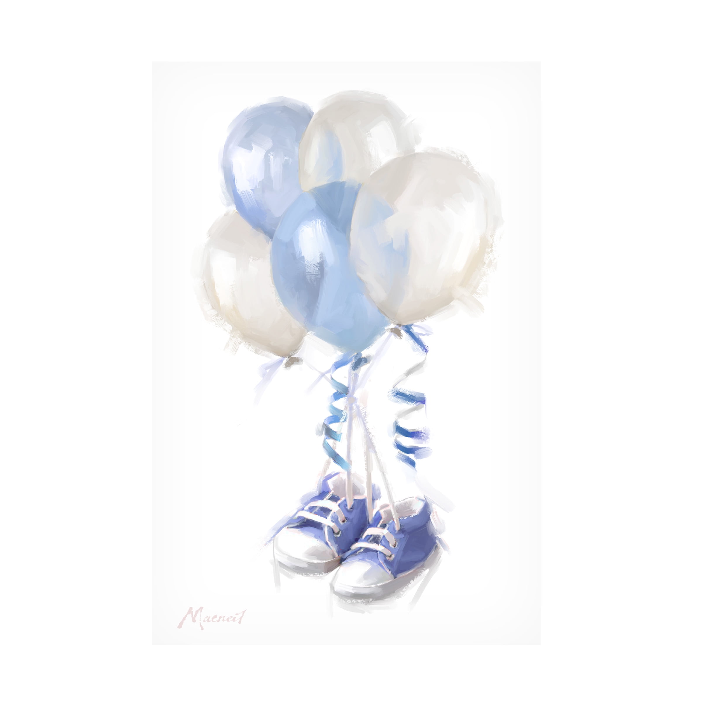 The Macneil Studio 'Blue Booties 2' Canvas Art
