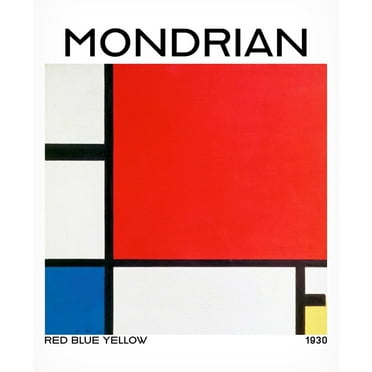 Pictufy 'Composition with Red, Blue, and Yellow 1930' Canvas Art