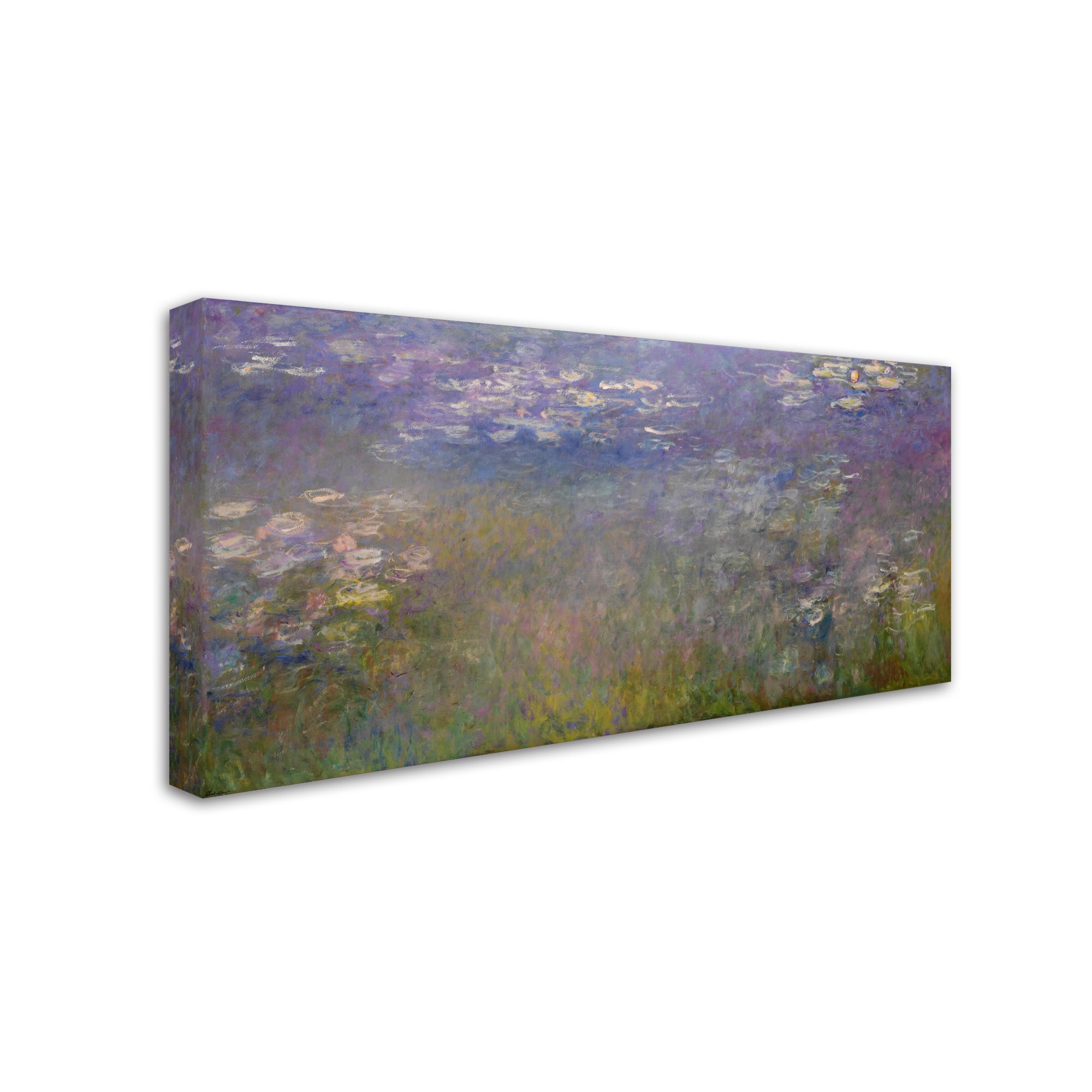 Monet Water Lillies 2 Landscape Canvas Art with Floater Frame