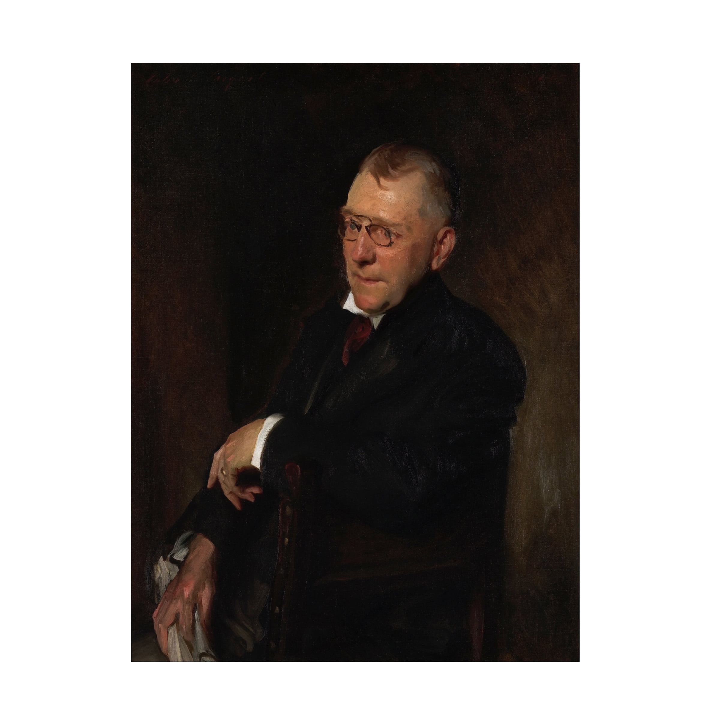 John Singer Sargent 'Portrait Of James Whitcomb Riley' Canvas Art