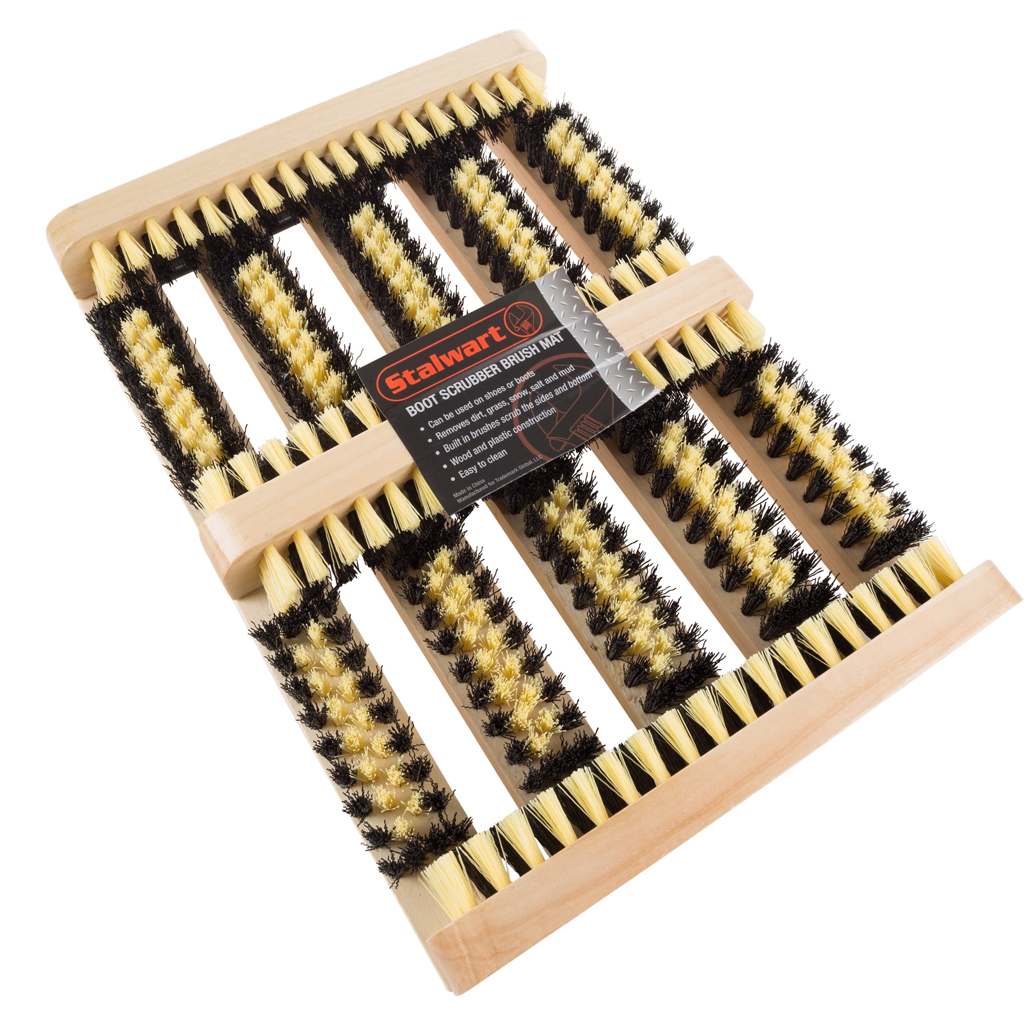 Stalwart Boot and Shoe Scrubber Mat – Dirt Remover with Nylon Bristles for Entryways & Garages