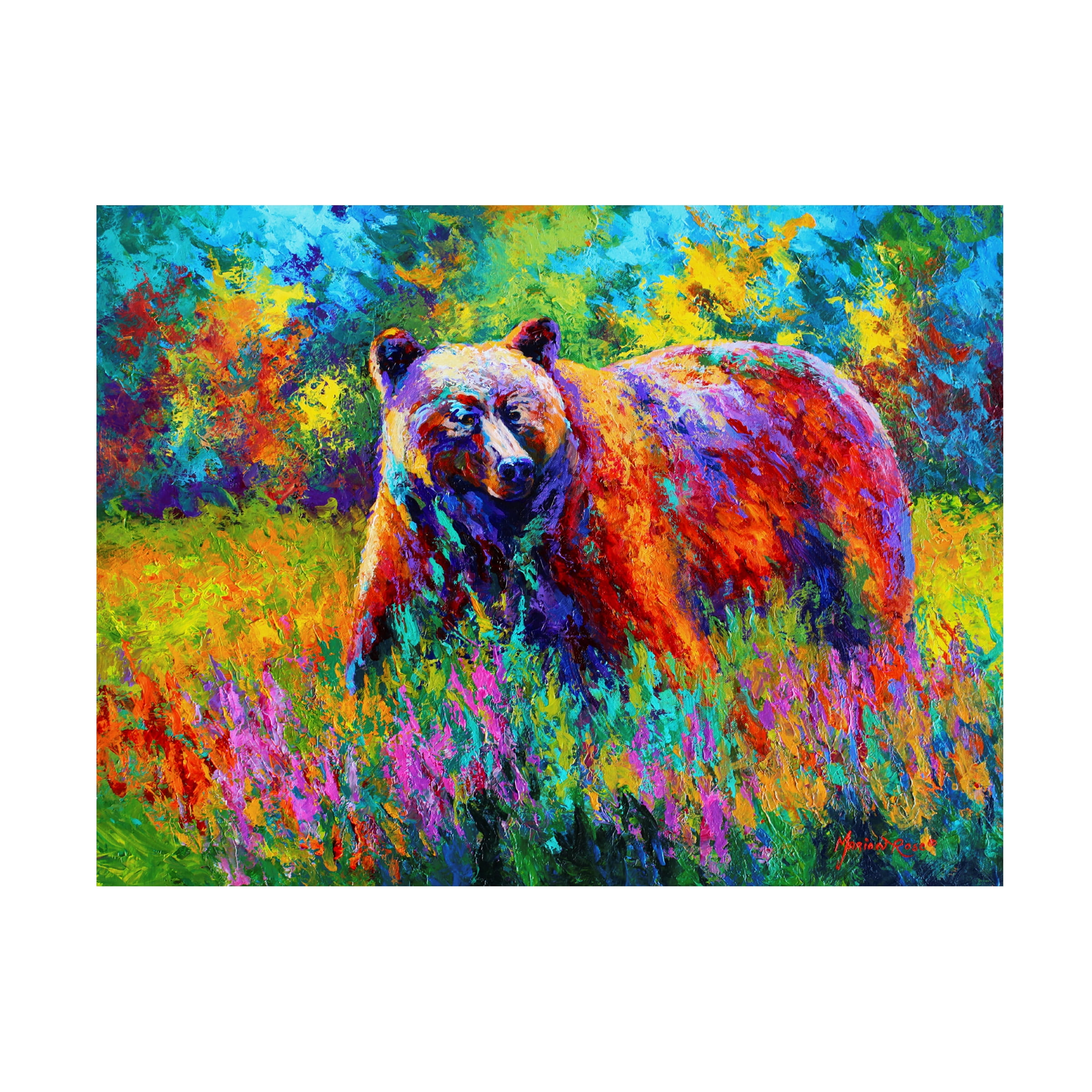 Marion Rose 'Grizz On Guard' Canvas Art