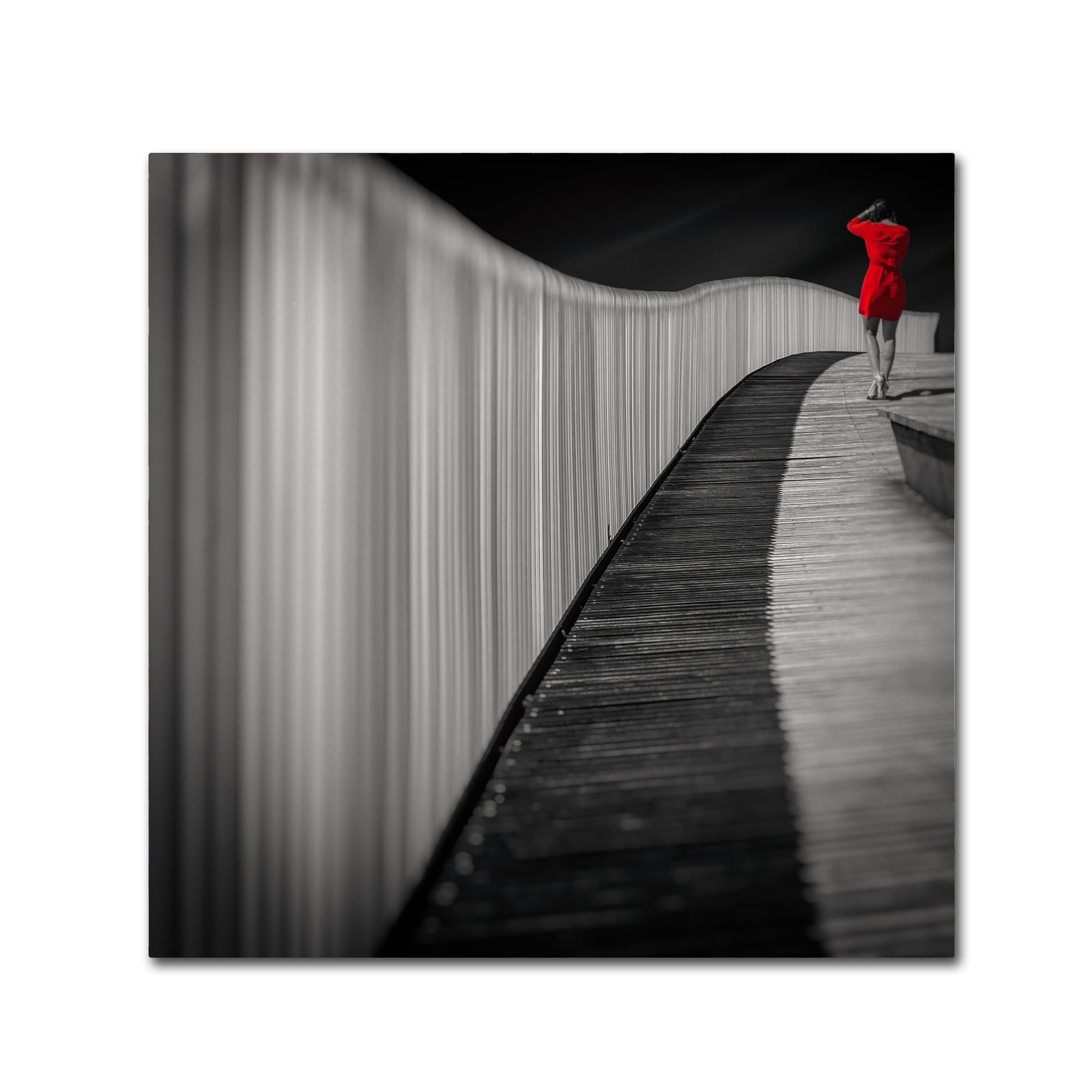 Marco Antonio Cobo 'Woman In Red' Canvas Art
