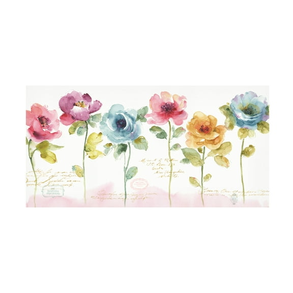 Lisa Audit 'Rainbow Seeds Loose Floral V' Canvas Art