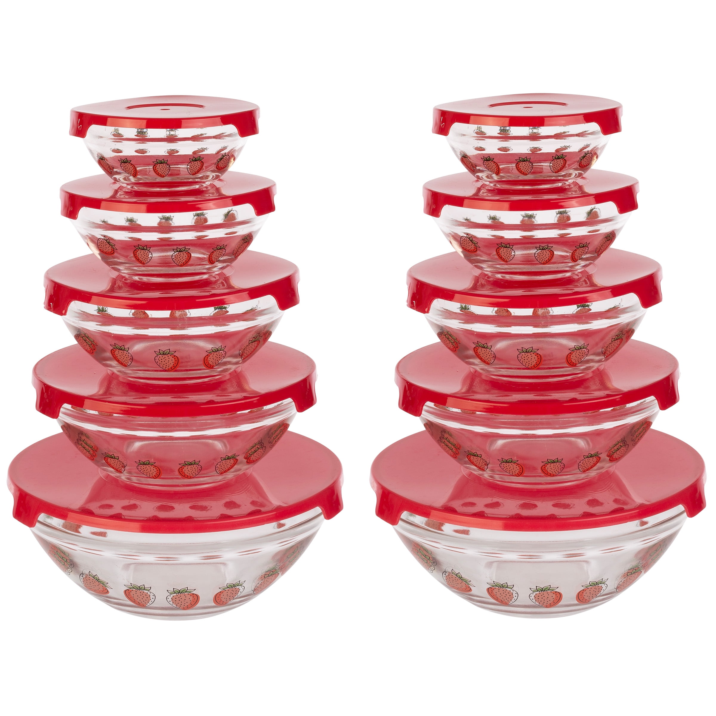 Classic Cuisine 20-Piece Glass Bowls with Lids Set - Walmart.com