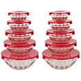 thumbnail image 1 of Classic Cuisine Glass Mixing Bowls - 20PC Mixing Bowls with Lids Set - Microwave and Dishwasher Safe Bowls - Kitchen Essentials (Strawberry), 1 of 8