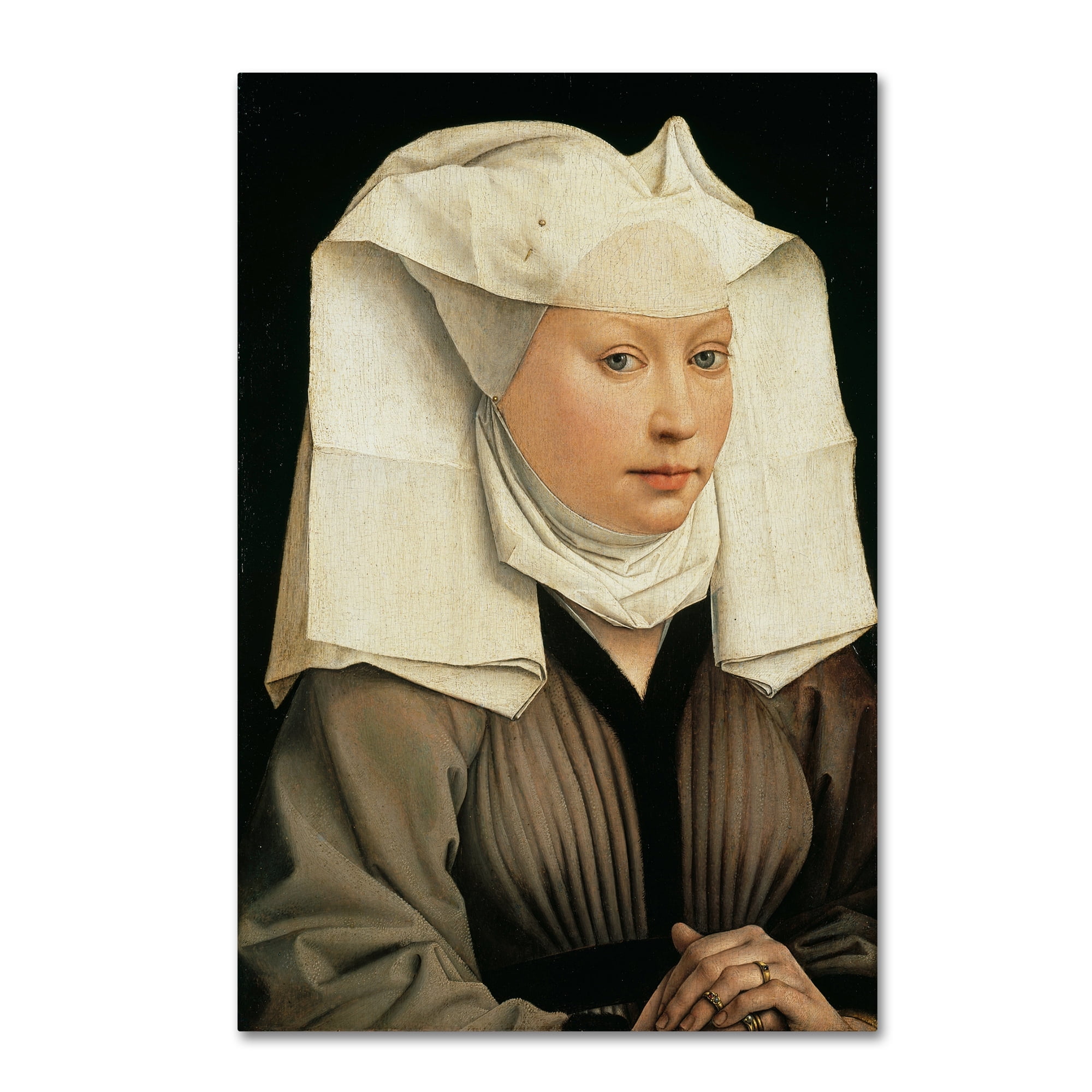 Rogier van der Weyden 'Woman With a Winged Bonnet' Canvas Art