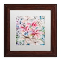 Li Bo 'Lily Patch' Matted Framed Art