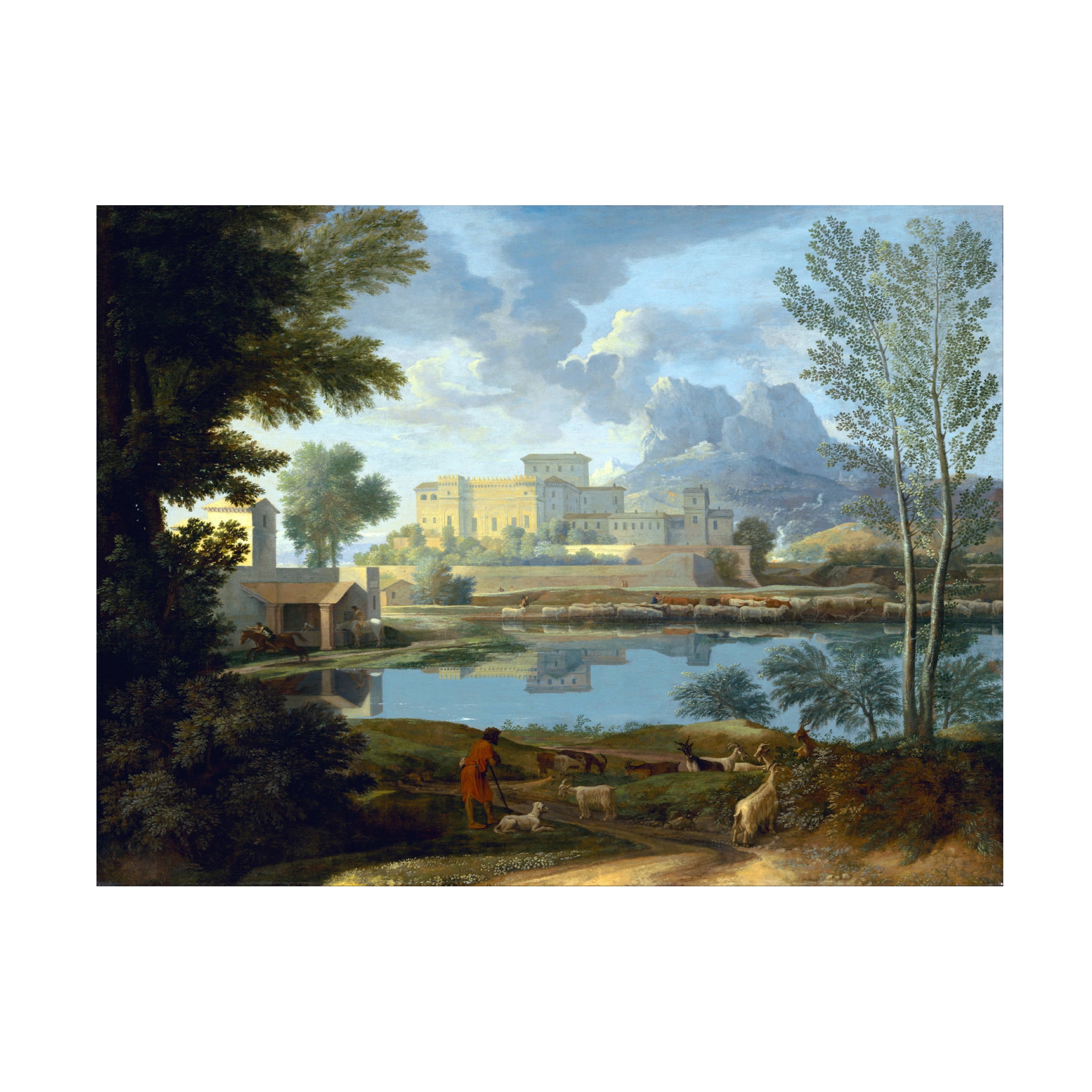 Nicolas Poussin 'Landscape With Calm' Canvas Art
