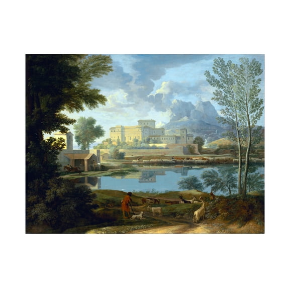 Nicolas Poussin 'Landscape With Calm' Canvas Art