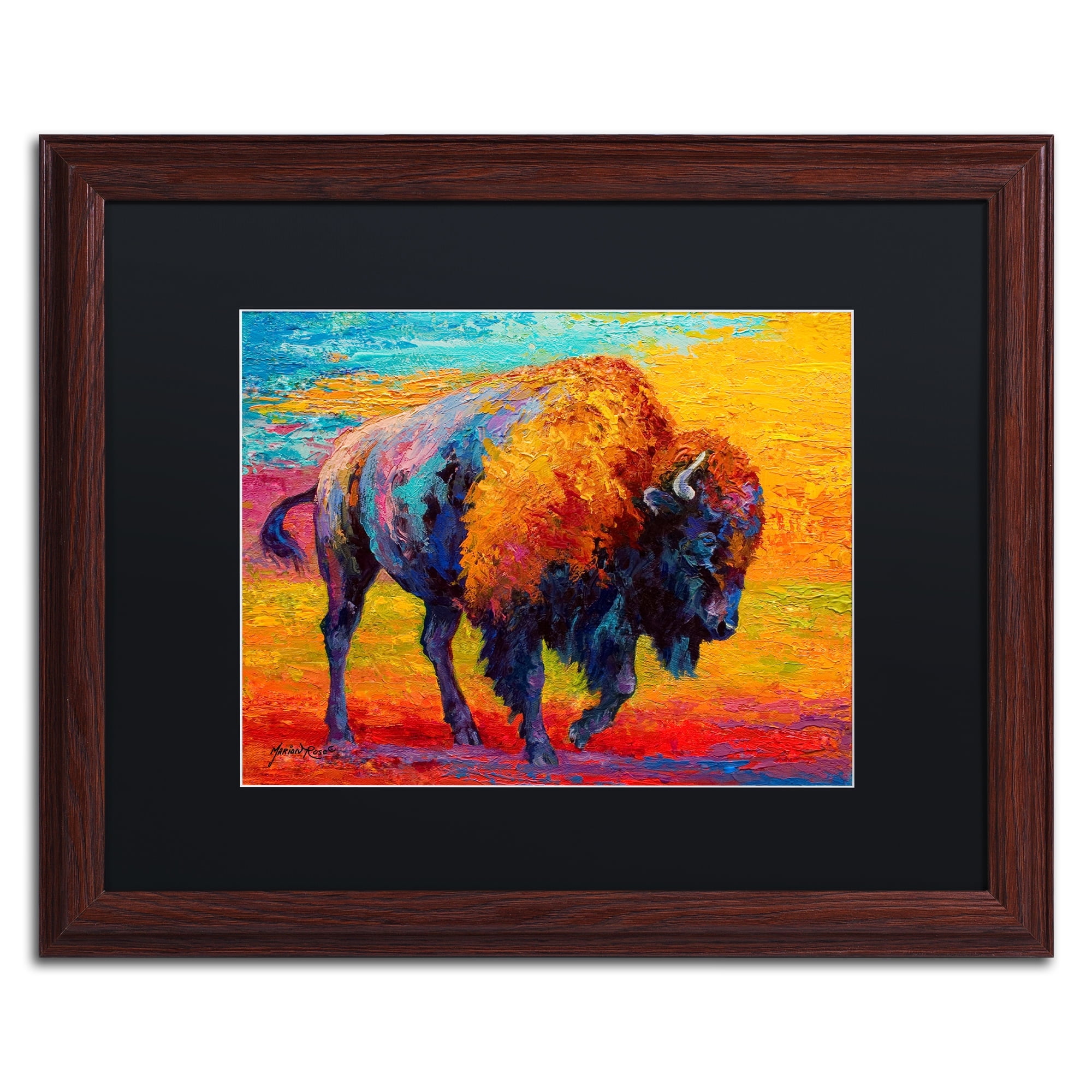 Marion Rose 'Spirit of the Prairie' Black Matted Framed Art