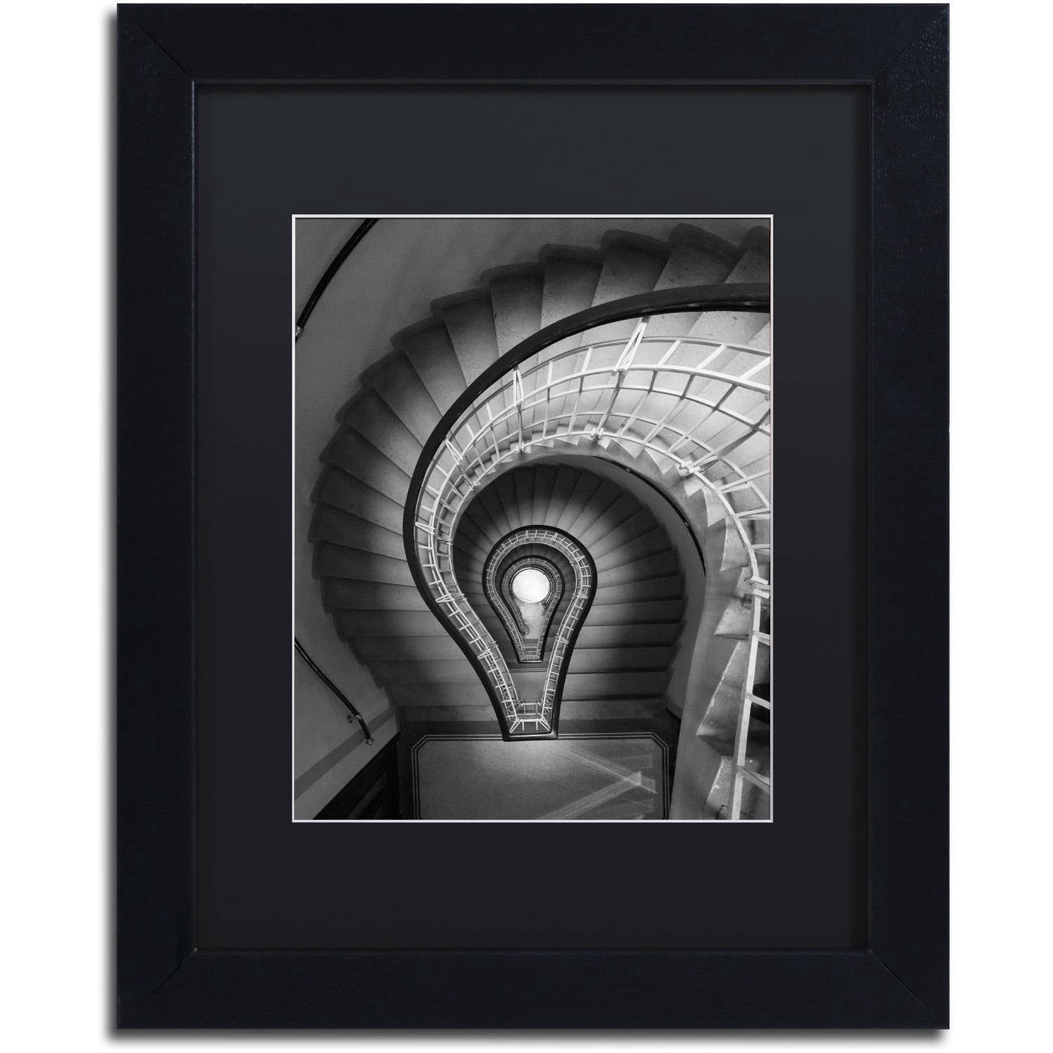 Moises Levy 'I Have An Idea' Black Matted Framed Art