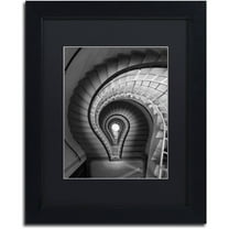 Moises Levy 'I Have An Idea' Black Matted Framed Art