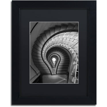 Moises Levy 'I Have An Idea' Black Matted Framed Art