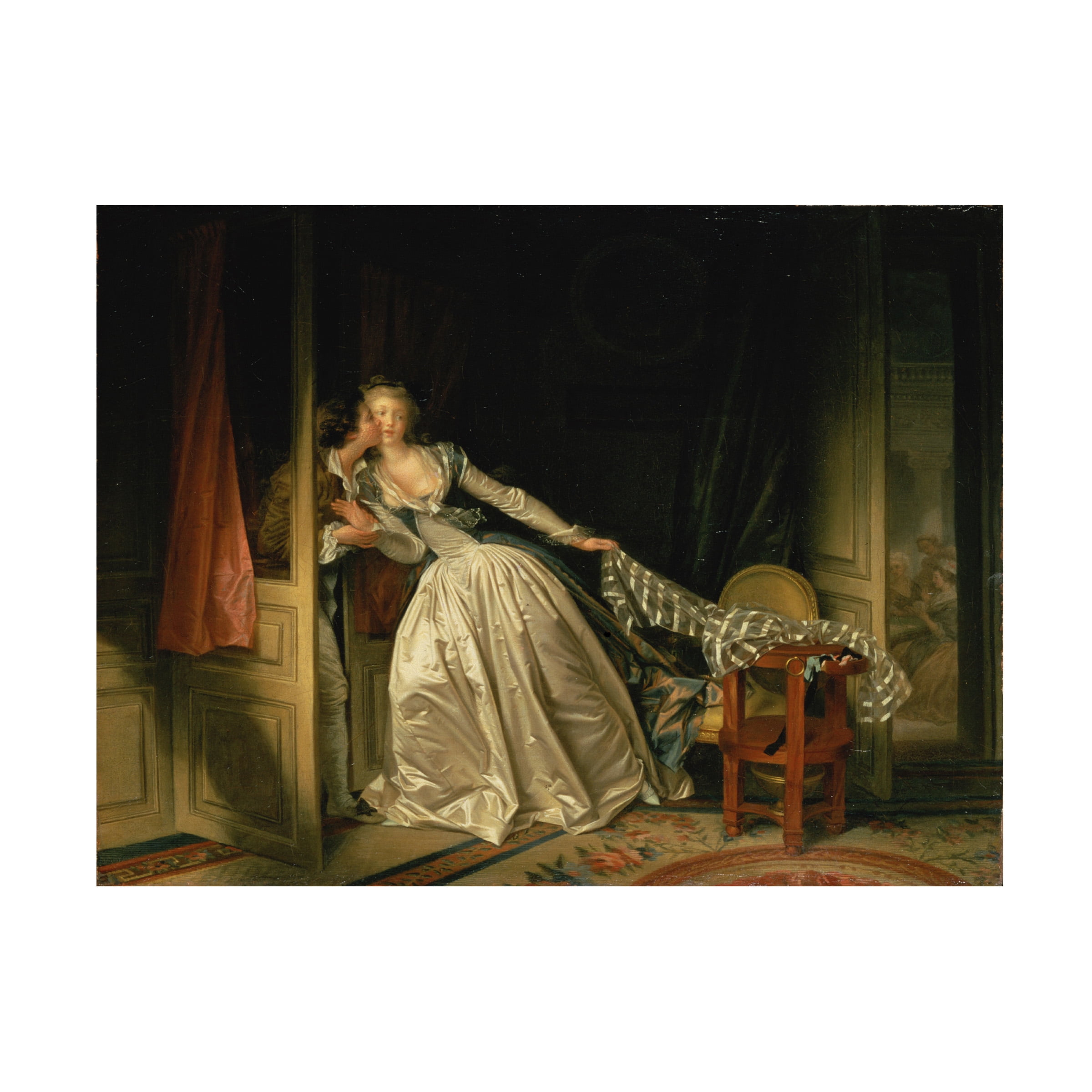 Trademark Fine Art Fragonard The Stolen Kiss Canvas Wall Art - 24x32