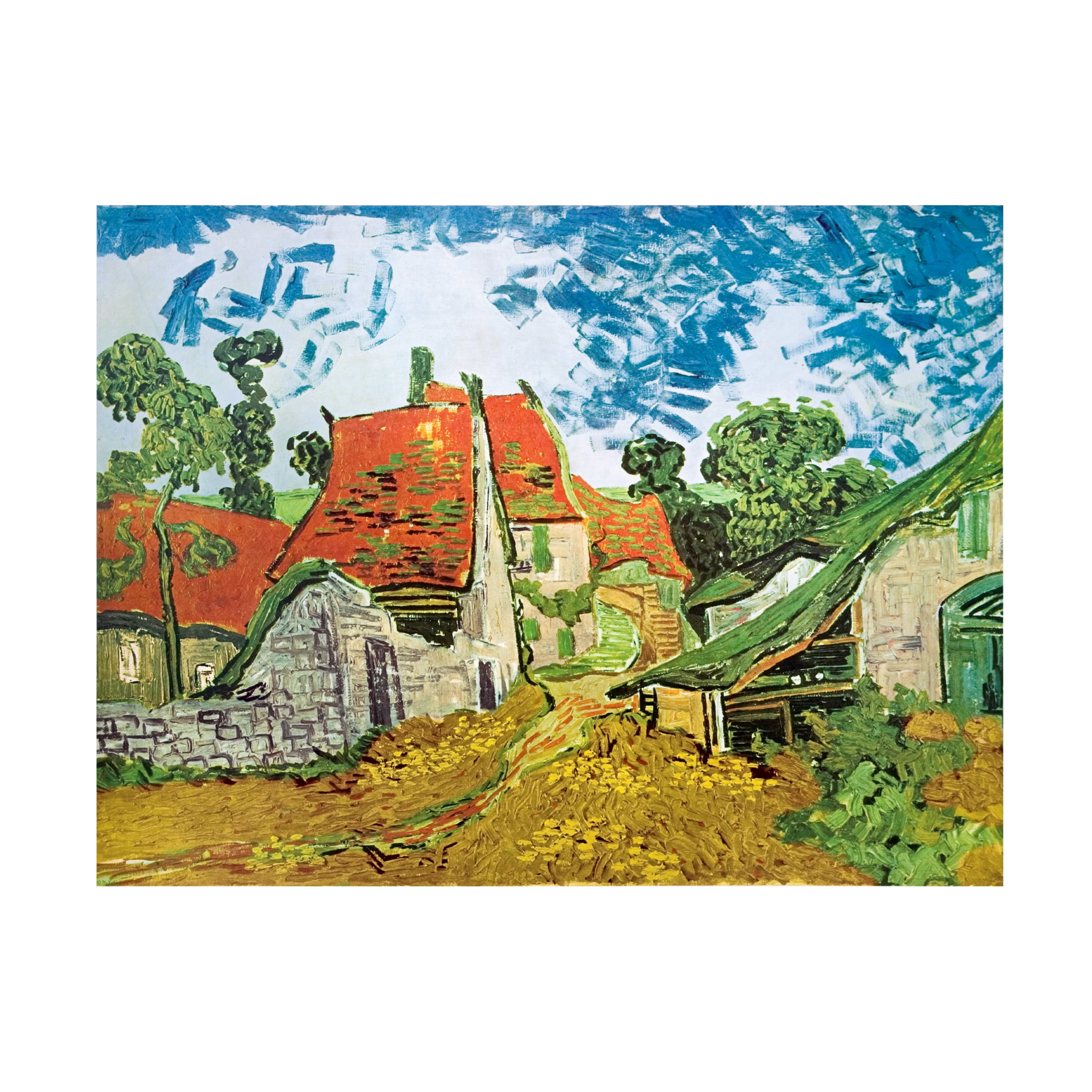 Trademark Fine Art Vincent Van Gogh The Yellow House Canvas Wall Art - 35x47