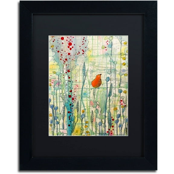 Sylvie Demers 'Alpha' Black Matted Framed Art