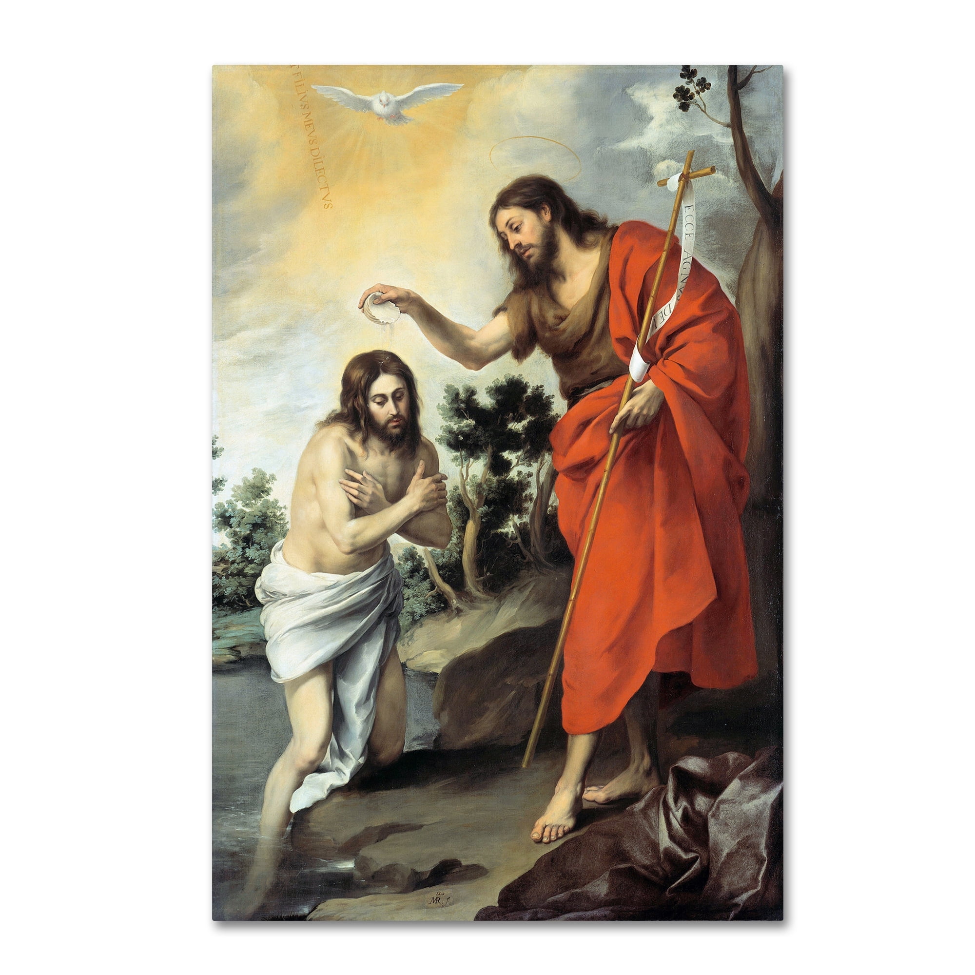 Bartolome Murillo 'The Baptism Of Christ' Canvas Art