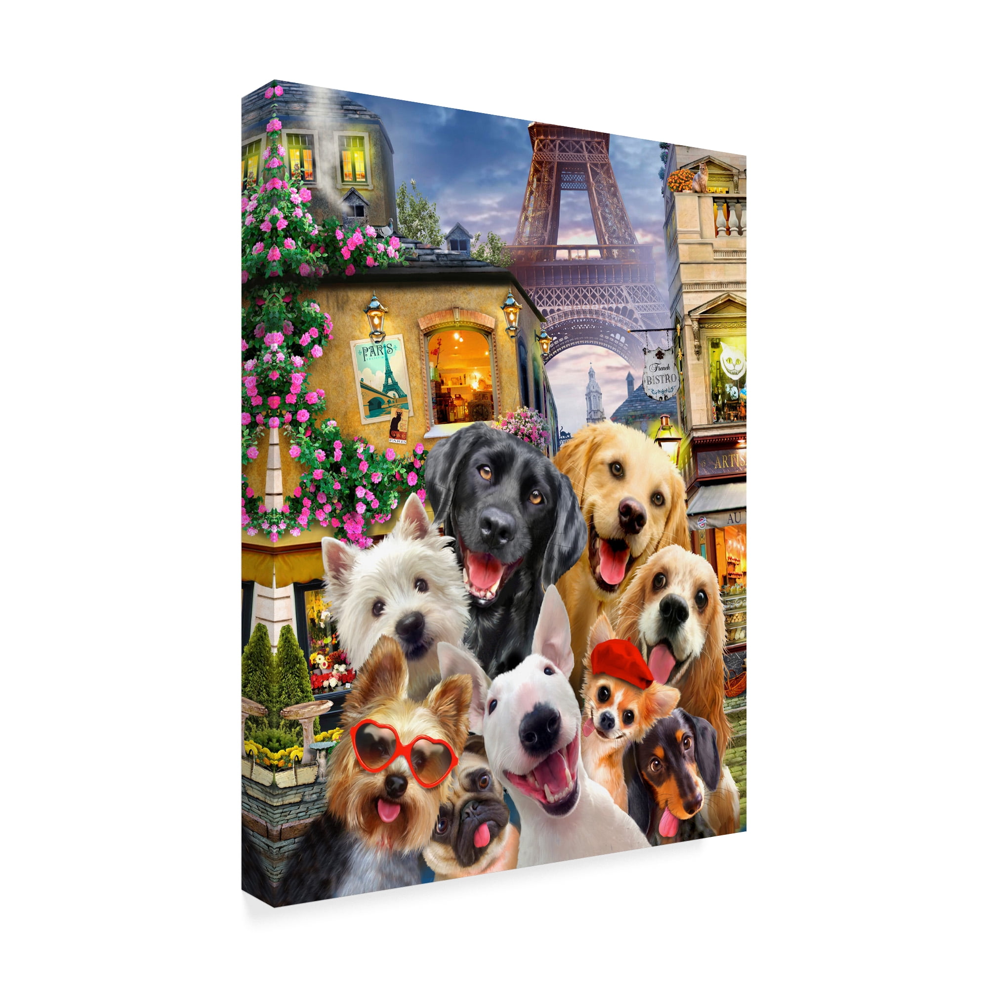 Paris Dogs Gallery-Wrapped Canvas Art by Howard Robinson
