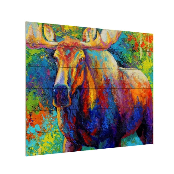 Marion Rose 'Bull Moose' Wood Slat Art
