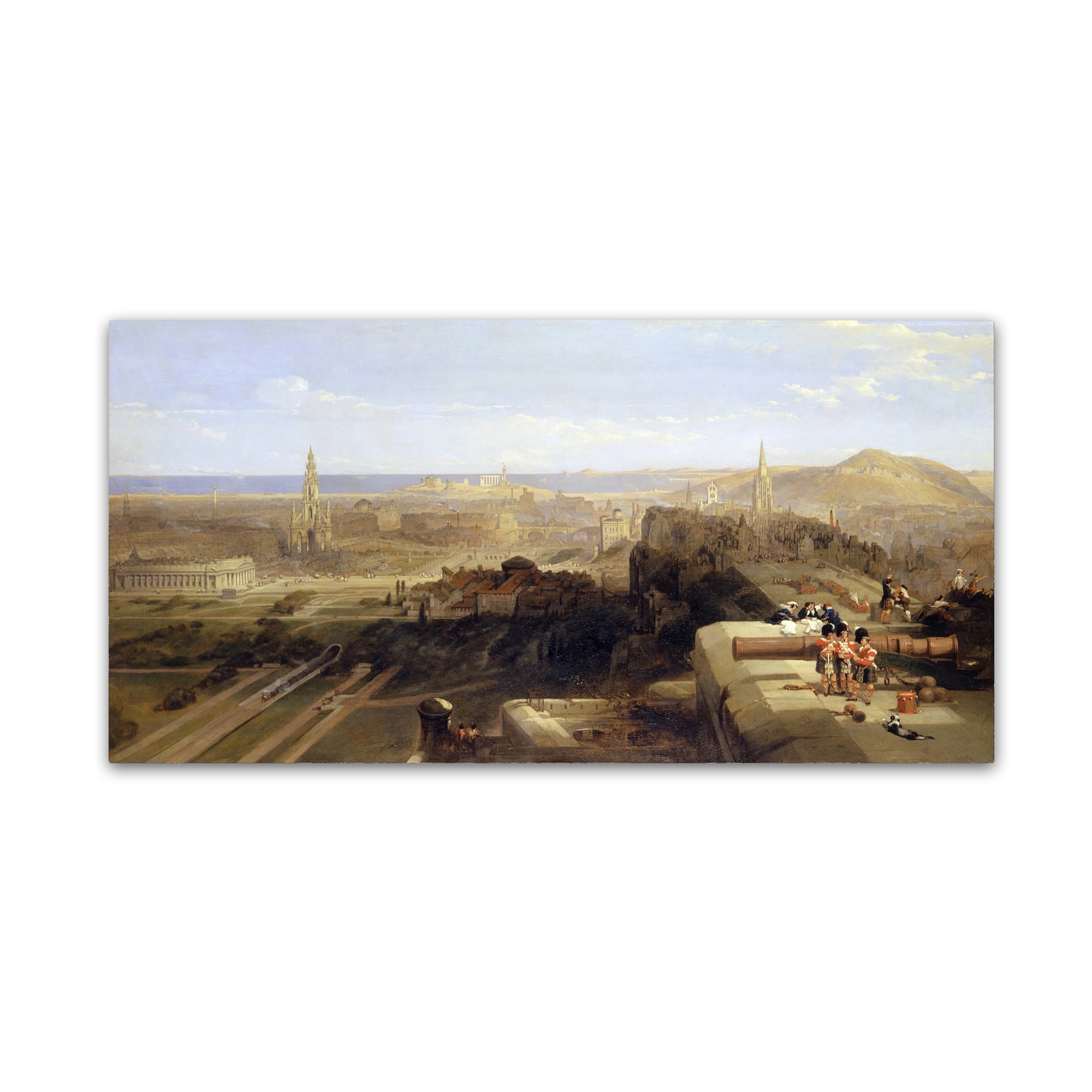 David Roberts 'Edinburgh From The Castle' Canvas Art