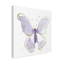 Shirley Novak 'Gilded Butterflies Ii Lavender' Canvas Art
