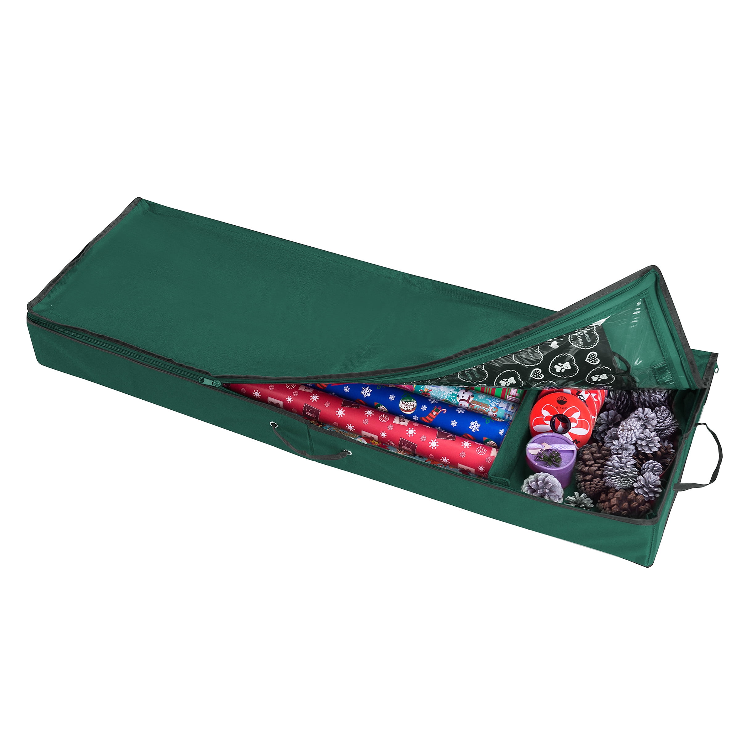 Elf Stor Wrapping Paper Storage Organizer for Bags, Bows, and Ribbon, Green