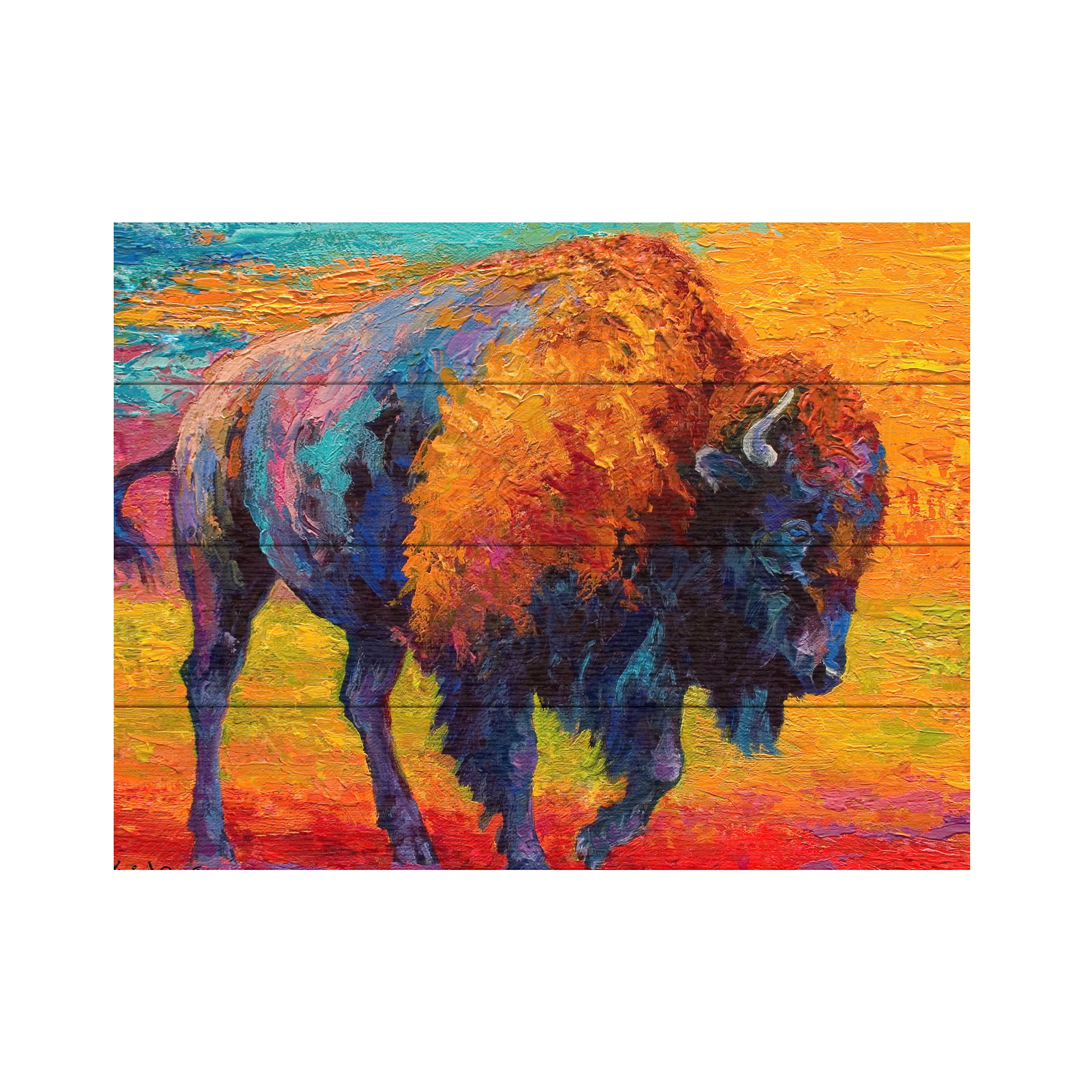 Marion Rose 'Spirit Of The Prairie' Wood Slat Art