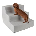thumbnail image 1 of PETMAKER 3-Step Pet Stairs with Removable Zippered Microfiber Cover (Gray), 1 of 8