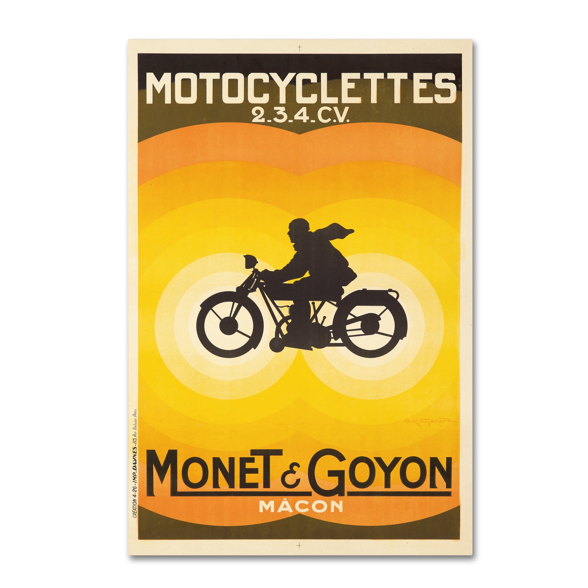 Lantern Press 'Motorcycle 3' Canvas Art