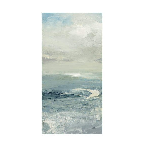 Trademark Fine Art Julia Purinton Waves Ii Muted Canvas Wall Art - 16x32