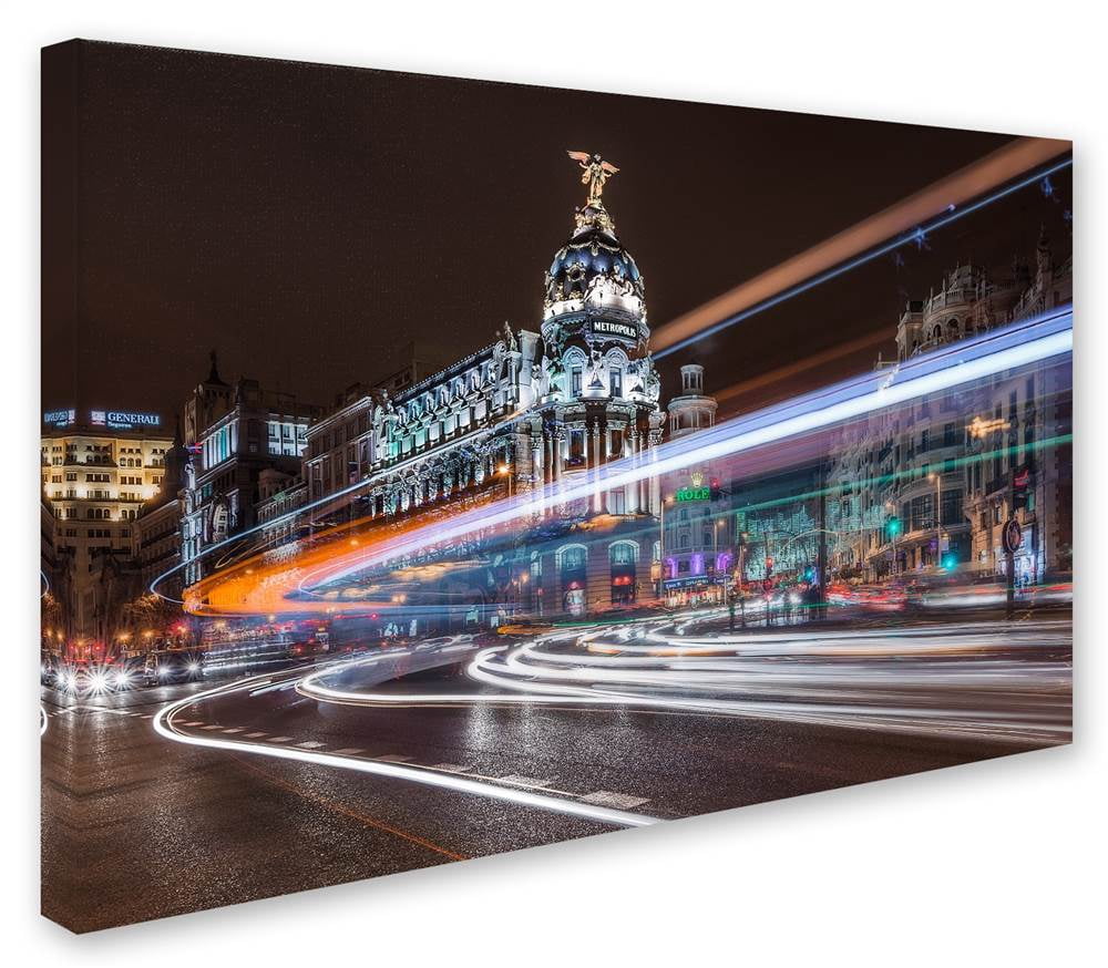 Javier De La 'Madrid Traffic' Canvas Art