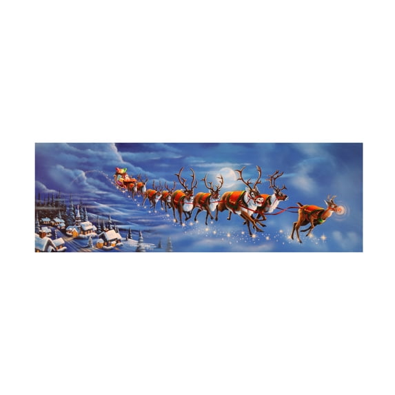Trademark Fine Art Geno Peoples Twas the Night Before Christmas Canvas Wall Art - 10x32