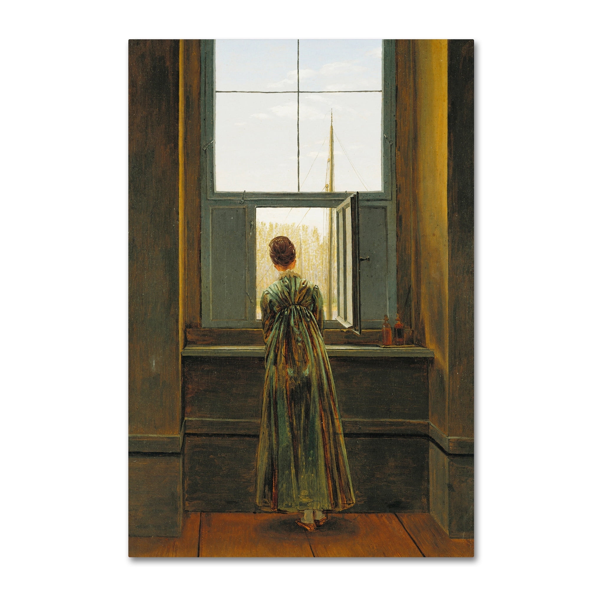 Caspar David Friedrich 'Woman At A Window' Canvas Art