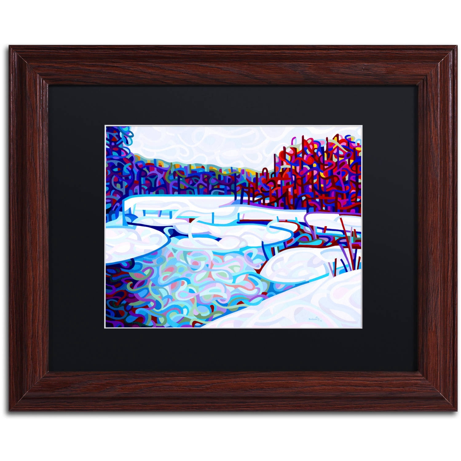 Mandy Budan 'Thaw' Black Matted Framed Art
