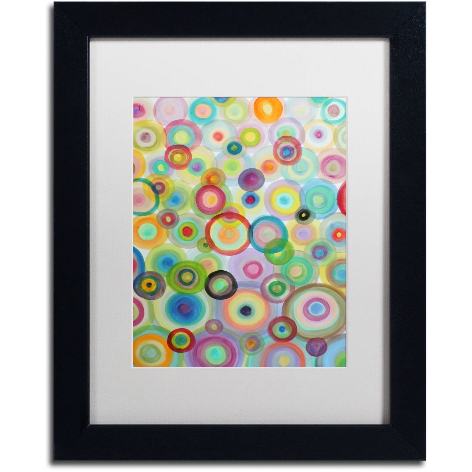 Sylvie Demers 'Bulles' Matted Framed Art