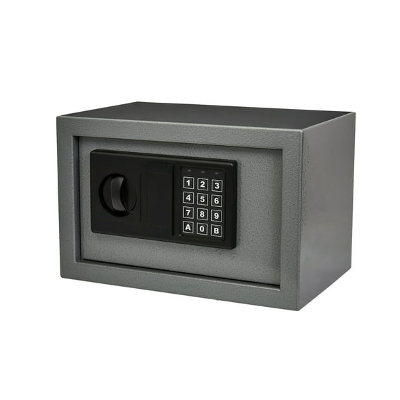 Stalwart Electronic Digital Steel Safe Box with LED Keypad-Color Grey