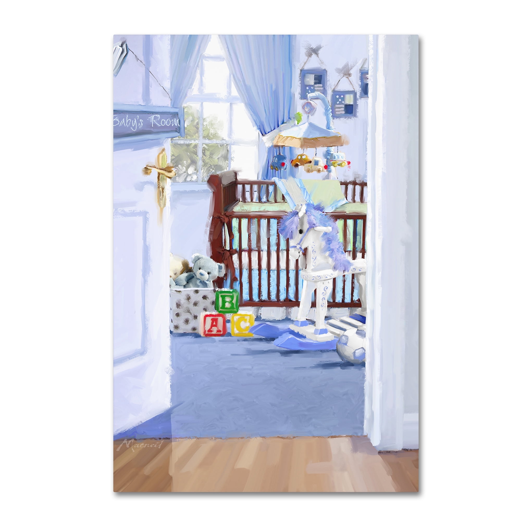 Blue Nursery Still Life Gallery-Wrapped Canvas Art